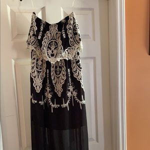 Strapless maxi dress